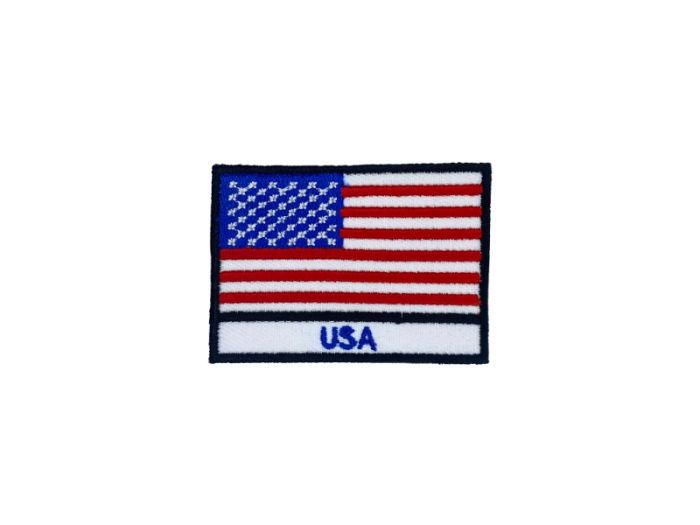 USA Flag med Navn 7x5cm - Patch Mærke
