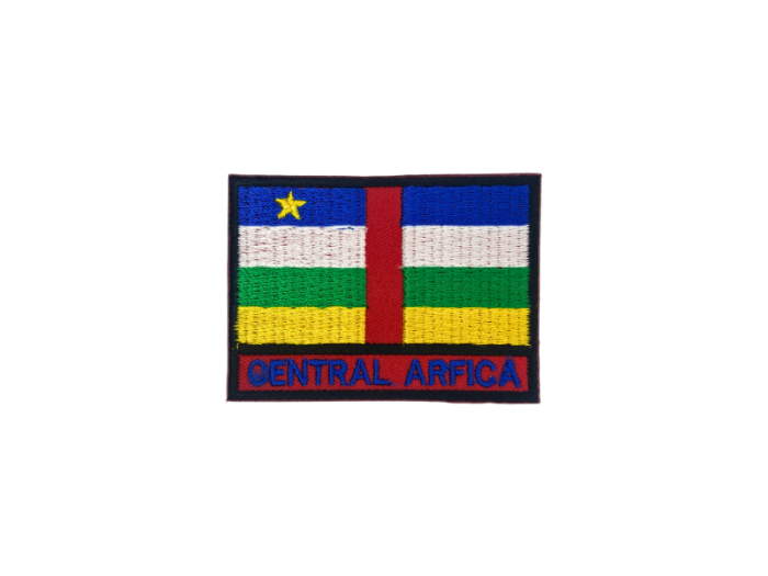 Central Africa Flag med Navn 7x5cm - Patch Mærke