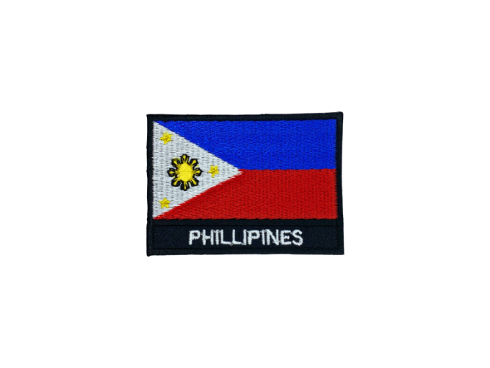 Phillipines Flag med Navn 7x5cm - Patch Mærke