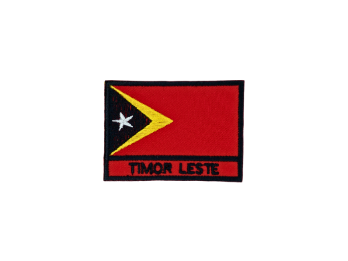 Timor Leste Flag med Navn 7x5cm - Patch Mærke