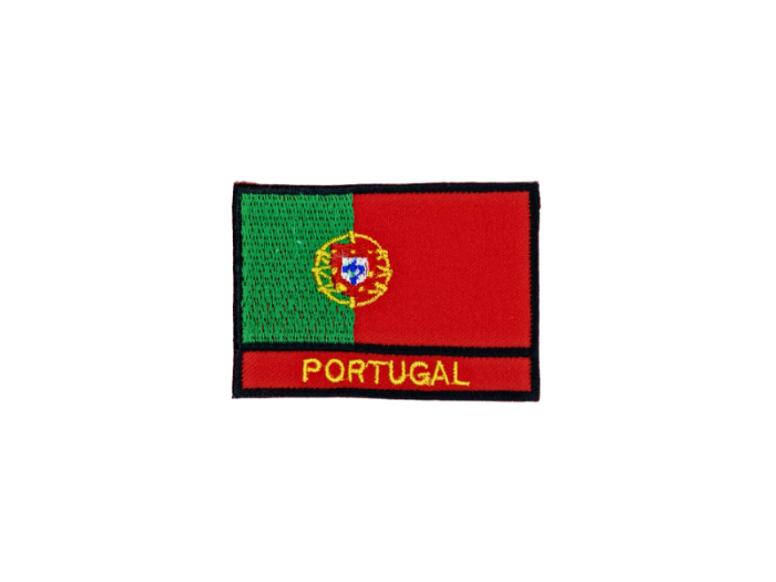 Portugal Flag med Navn 7x5cm - Patch Mærke