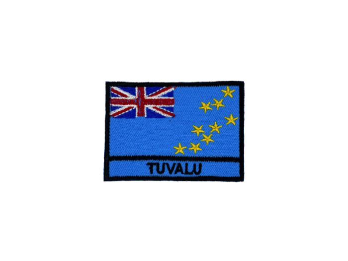 Vuvalu Flag Med Navn 7x5cm - Patch Mærke