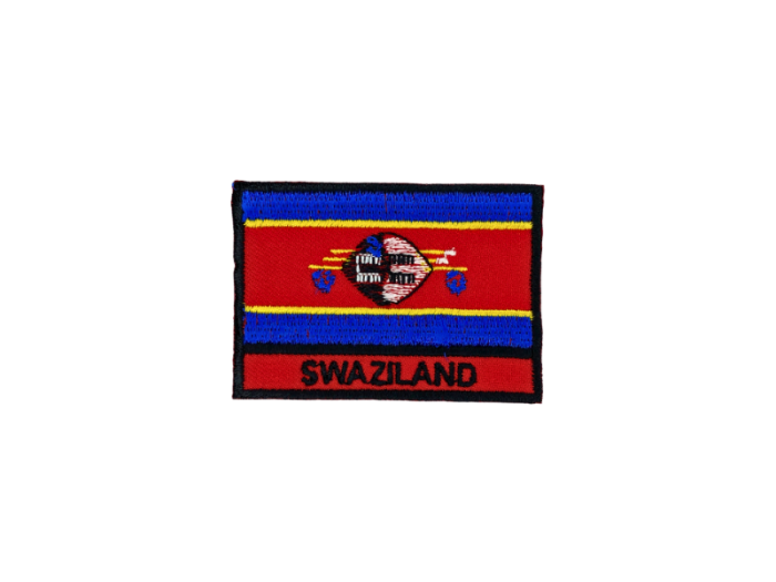 Swaziland Flag Med Navn 7x5cm - Patch Mærke