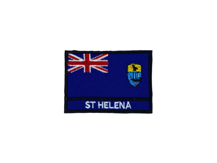 ST Helena Flag Med Navn 7x5cm - Patch Mærke
