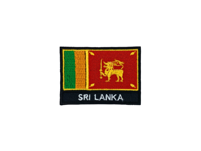 Sri Lanka Flag Med Navn 7x5cm - Patch Mærke