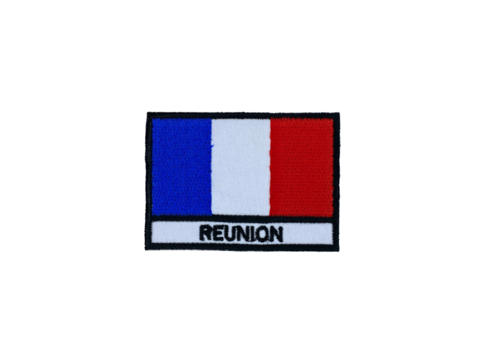 Reunion Flag Med Navn 7x5cm - Patch Mærke