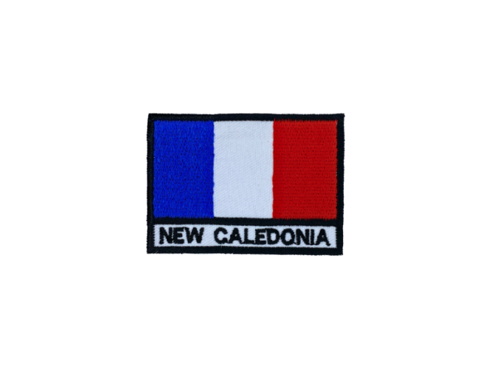 New Caledonia Flag Med Navn 7x5cm - Patch Mærke