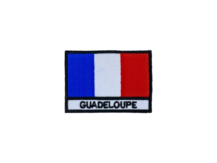 Guadeloupe Flag Med Navn 7x5cm - Patch Mærke