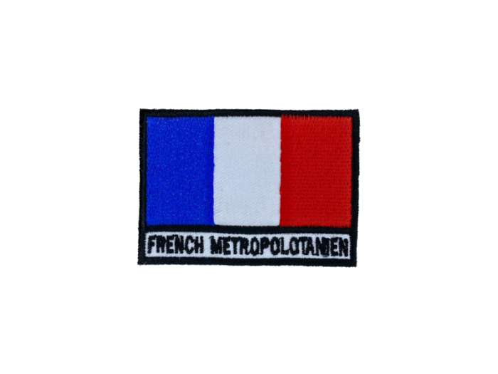 French Metropolotanien Flag Med Navn 7x5cm - Patch Mærke