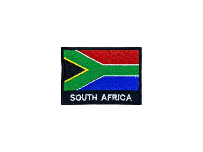 South Africa Flag Med Navn 7x5cm - Patch Mærke