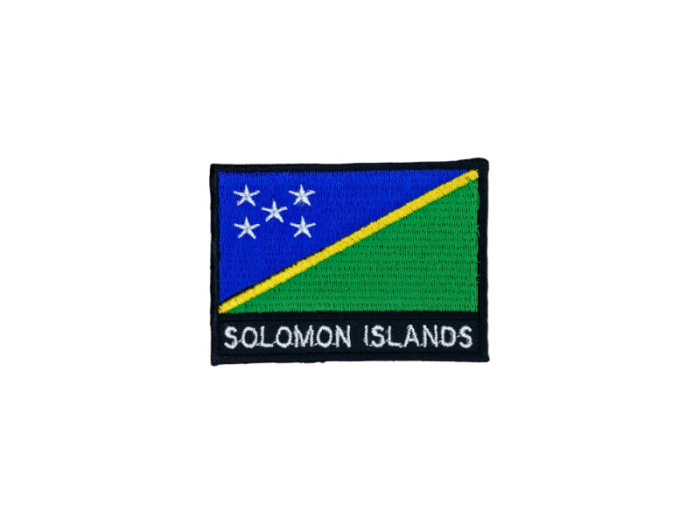 Solomon Islands Flag Med Navn 7x5cm - Patch Mærke