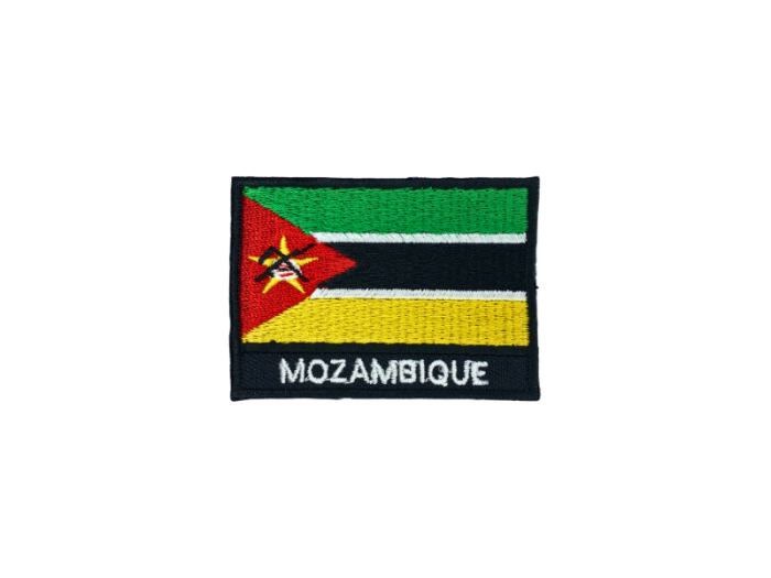 Mozambique Flag Med Navn 7x5cm - Patch Mærke