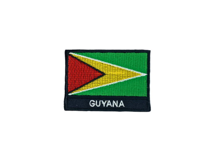 Guyana Flag Med Navn 7x5cm - Patch Mærke