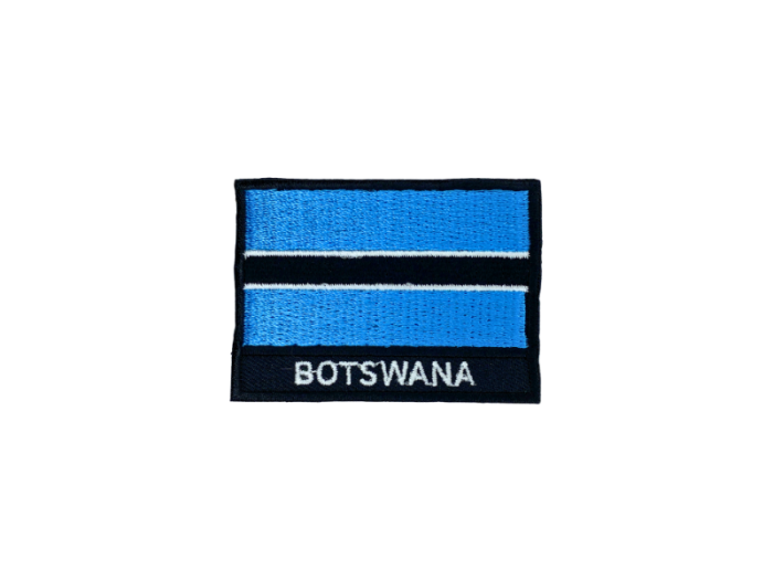 Botswana Flag Med Navn 7x5cm - Patch Mærke