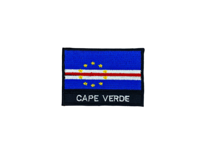 Cape Verde Flag Med Navn 7x5cm - Patch Mærke