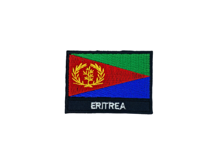 Eritrea Flag Med Navn 7x5cm - Patch Mærke