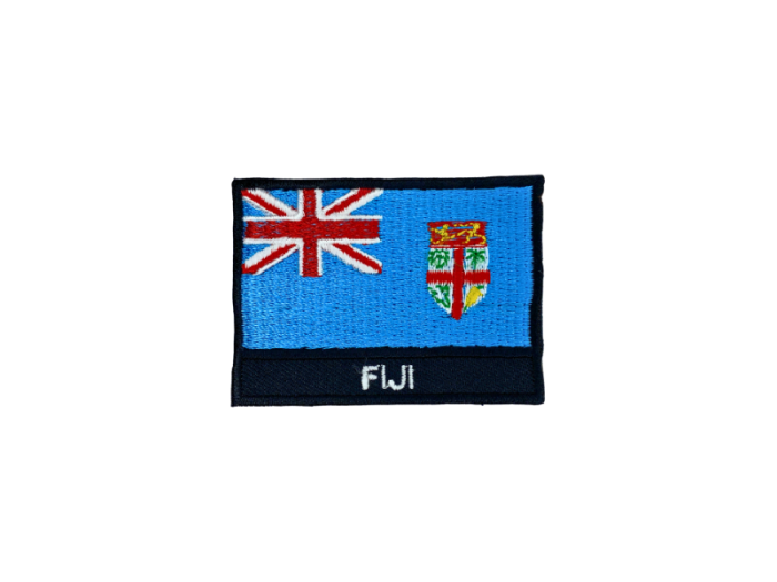 Fiji Flag Med Navn 7x5cm - Patch Mærke