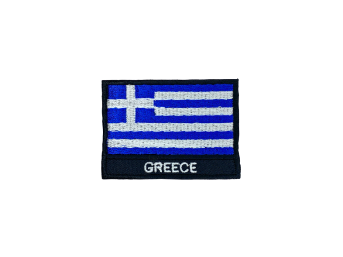Greece Flag Med Navn 7x5cm - Patch Mærke