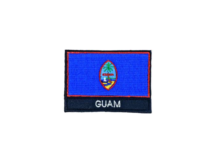 Guam Flag Med Navn 7x5cm - Patch Mærke