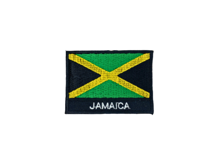Jamaica Flag Med Navn 7x5cm - Patch Mærke