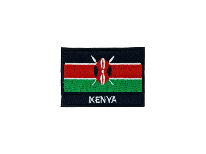 Kenya Flag Med Navn 7x5cm - Patch Mærke