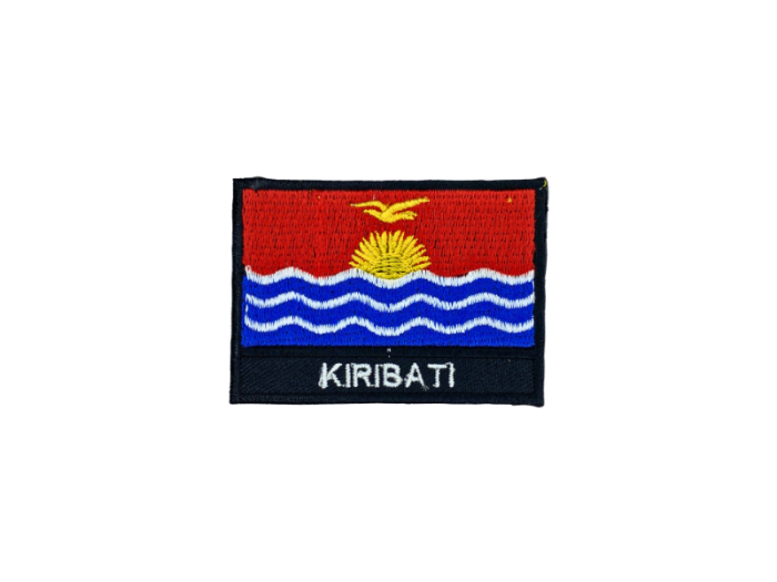 Kiribati Flag Med Navn 7x5cm - Patch Mærke