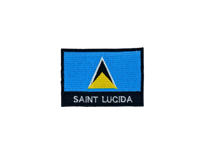 Saint Lucida Flag Med Navn 7x5cm - Patch Mærke