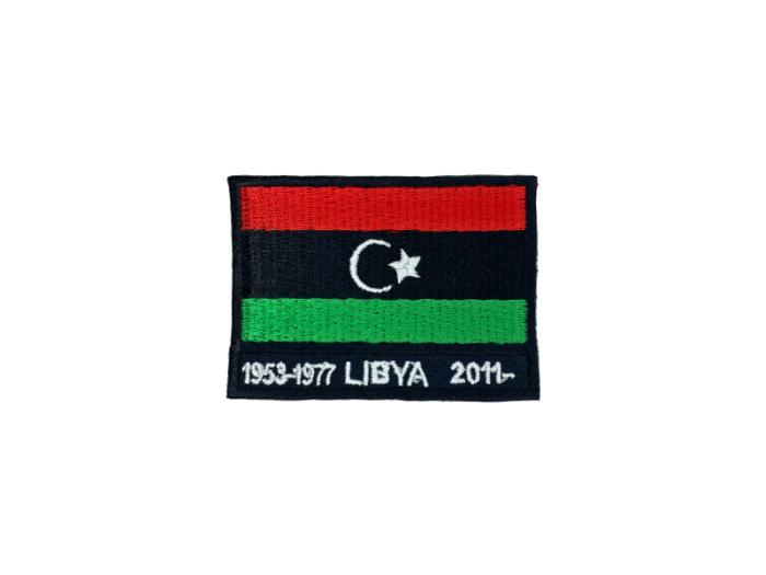 Libya 1953-1977+2011- Flag Med Navn 7x5cm - Patch Mærke