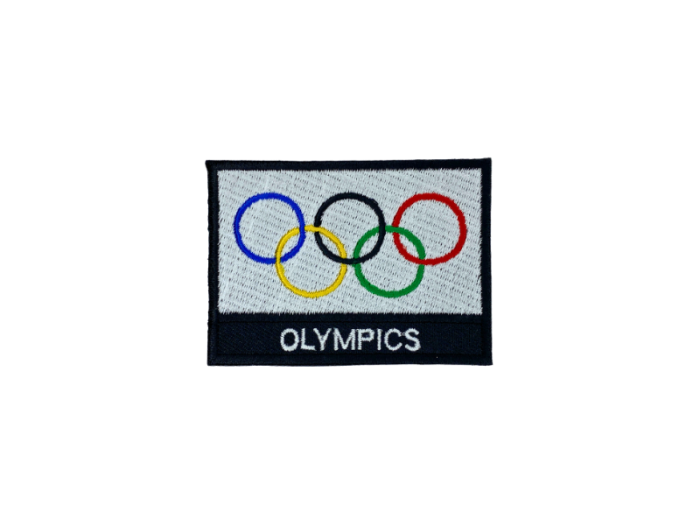 Olympics Flag Med Navn 7x5cm - Patch Mærke