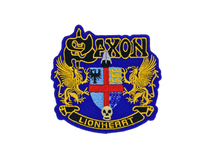 Saxon Lionheart Musik Band Logo Emblem - Patch Mærke