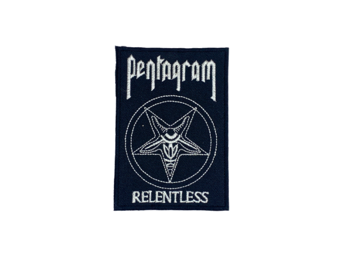 Pentagram Relentless - Musik Band Logo Emblem - Patch Mærke