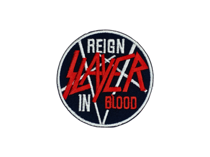 Slayer Reign In Blood - Musik Band Logo Emblem - Patch Mærke