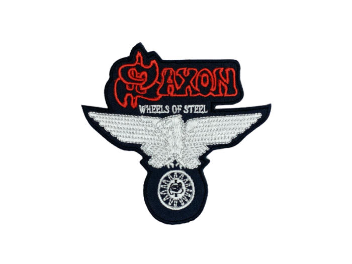 Saxon Wheel Of Steel - Musik Band Logo Emblem - Patch Mærke