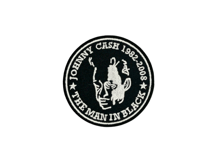 Johnny Cash The Man In Black - Musik Band Logo Emblem - Patch Mærke