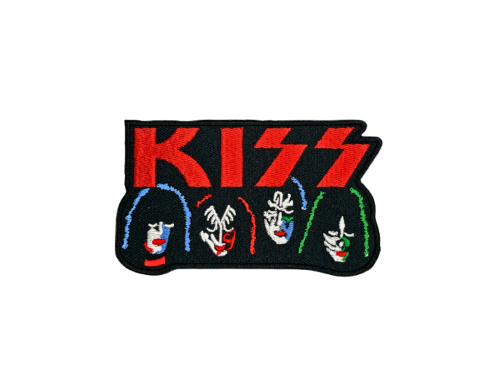 KISS Faces - Musik Band Logo Emblem - Patch Mærke