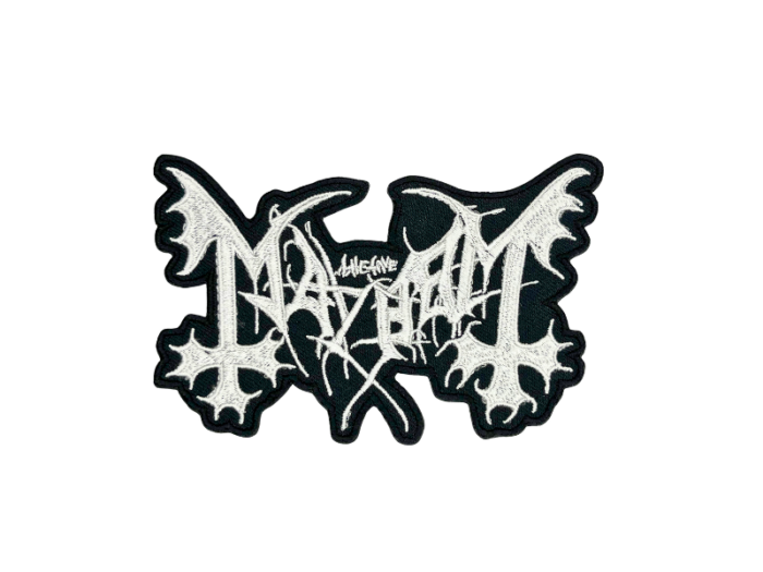 Mayhem White - Musik Band Logo - Patch Mærke