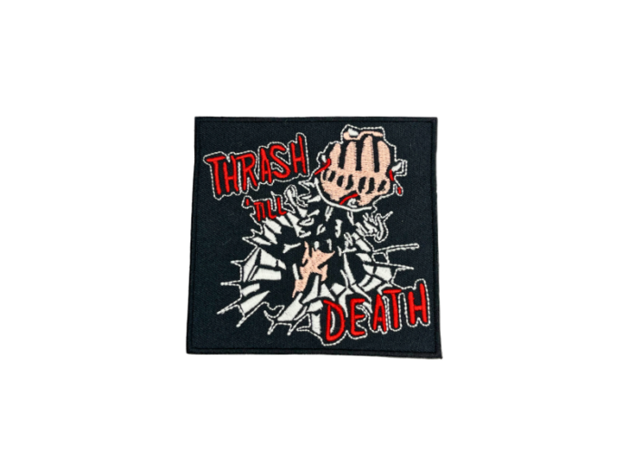 Thrash 'Til Death - Musik Band Logo Emblem - Patch Mærke