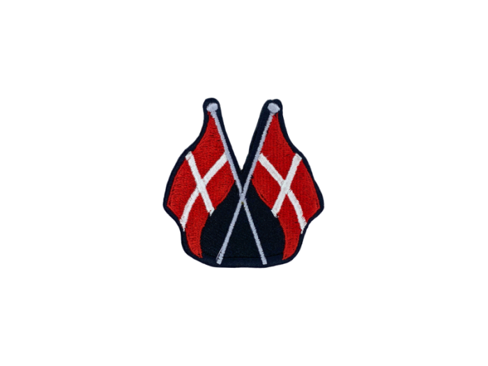 Dansk-Danmark venskabsflag på kryds - Patch Mærke