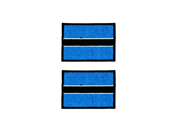 Botswana Flag Med Sort Kant 4,5x3cm 2 stk. Pak – Patch Mærke