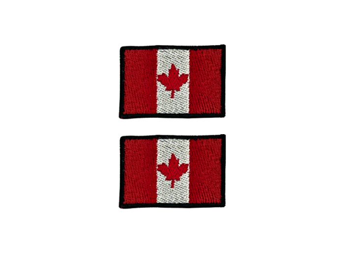 Canada Flag Med Sort Kant 4,5x3cm 2 stk. Pak – Patch Mærke