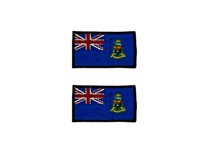 Ceyman Island Flag Med Sort Kant 4,5x3cm 2 stk. Pak – Patch Mærke