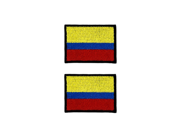 Colombia Flag Med Sort Kant 4,5x3cm 2 stk. Pak – Patch Mærke