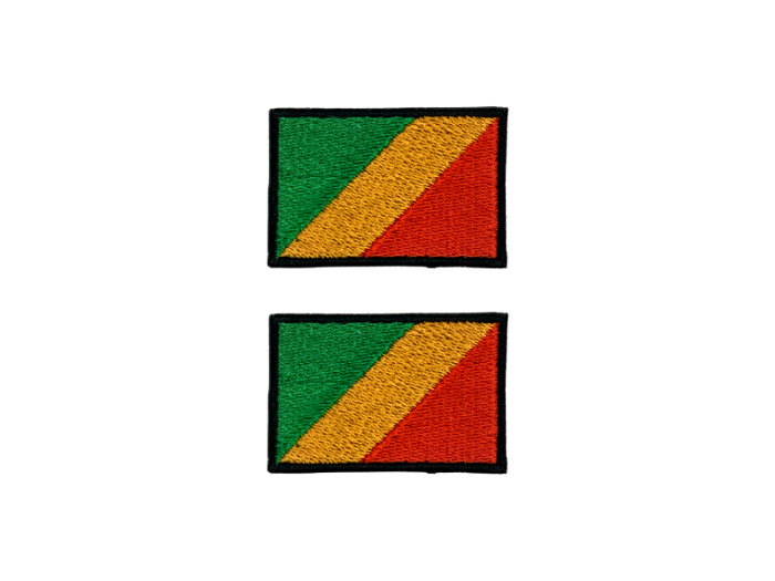 Congo Flag Med Sort Kant 4,5x3cm 2 stk. Pak – Patch Mærke