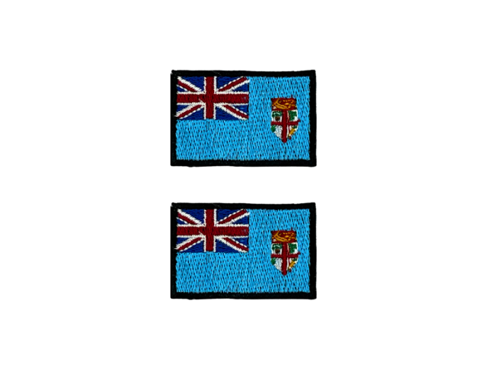 Fiji Flag Med Sort Kant 4,5x3cm 2 stk. Pak – Patch Mærke