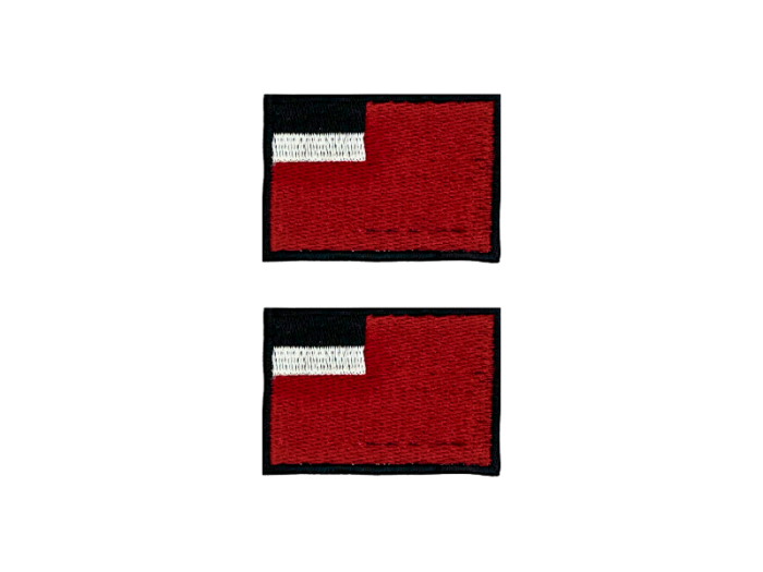 Georgia Georgien Flag Med Sort Kant 2 stk.pak 4,5x3cm - Patch Mærke