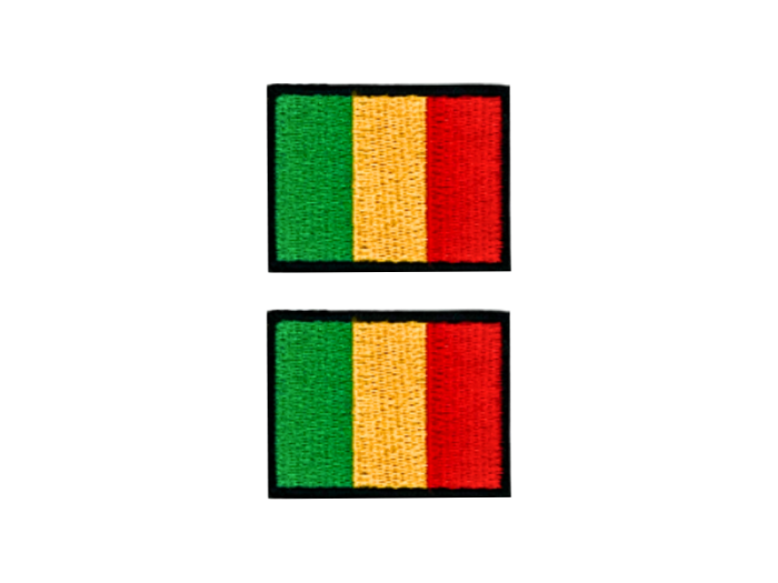 Italien Italy Flag Med Sort Kant 2 stk. pak 4,5x3cm - Patch Mærke