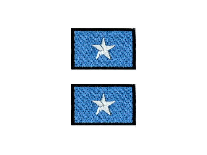 Somalia Flag Med Sort Kant 2 stk.pak 4,5x3cm - Patch Mærke