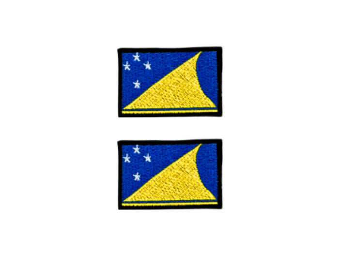 Tokelau Flag Med Sort Kant 2 stk. pak 4,5x3cm - Patch Mærke