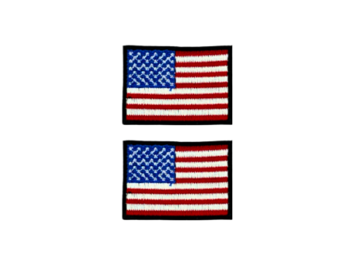 USA Flag Med Sort Kant 2 stk. pak 4,5x3cm - Patch Mærke