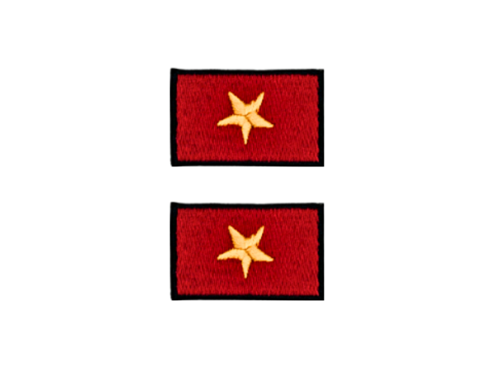 Vietnam Flag Med Sort Kant 2 stk. pak 4,5x3cm - Patch Mærke